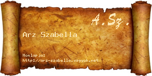 Arz Szabella névjegykártya